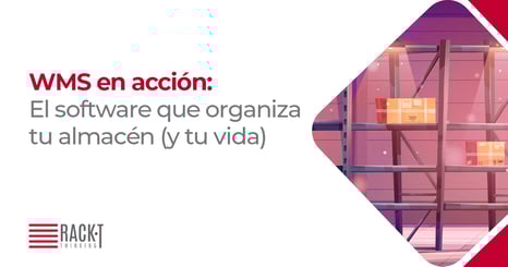 Vista a interiores de racks en almacén